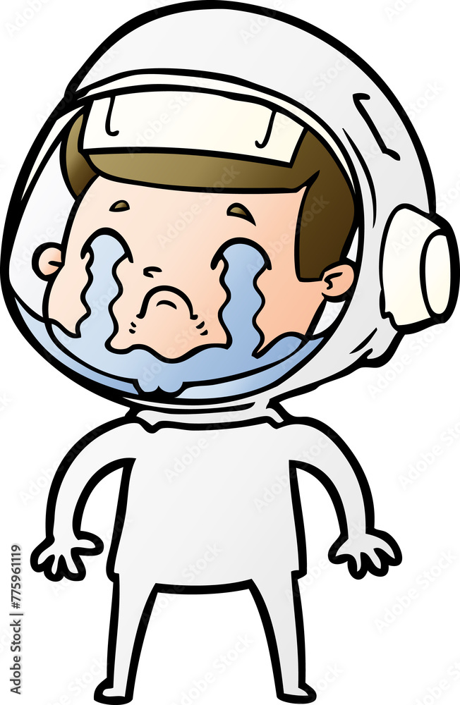 cartoon crying astronaut cartoon crying astronaut