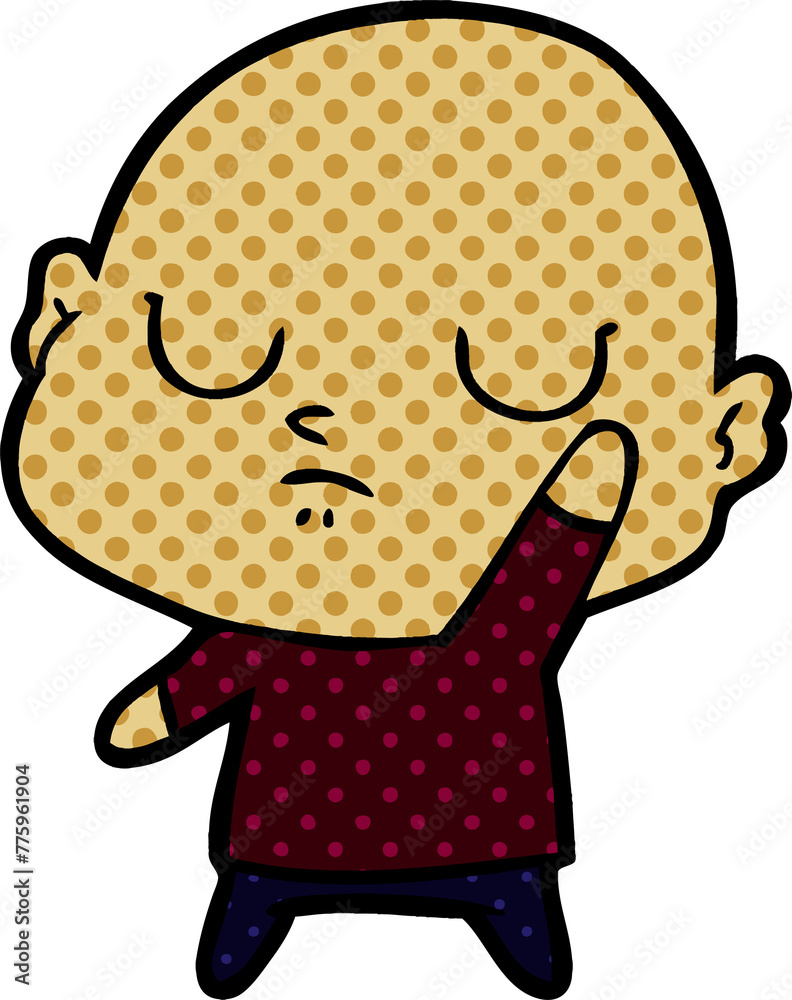 cartoon bald man cartoon bald man