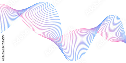 White background wave lines flow abstract vector background for desktop