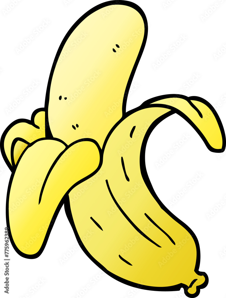 vector gradient illustration cartoon banana vector gradient illustration cartoon banana
