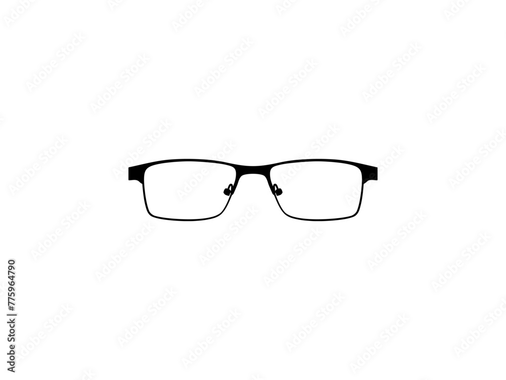 Eye Glasses Silhouette, Front View, Flat Style, can use for Pictogram, Logo Gram, Apps, Art Illustration, Template for Avatar Profile Image, Website, or Graphic Design Element. Vector Illustration Eye Glasses Silhouette, Front View, Flat Style, can use for Pictogram, Logo Gram, Apps, Art Illustration, Template for Avatar Profile Image, Website, or Graphic Design Element. Vector Illustration