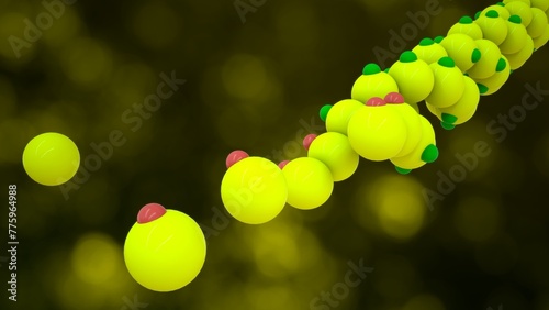 Micro filaments molecule 3d Illustration photo