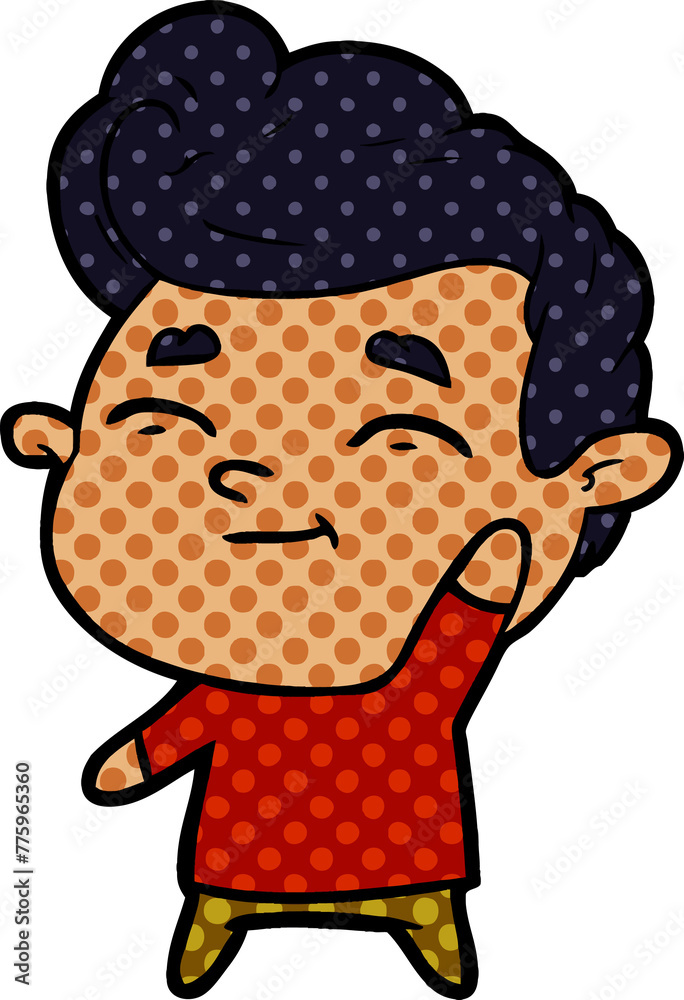 happy cartoon man
