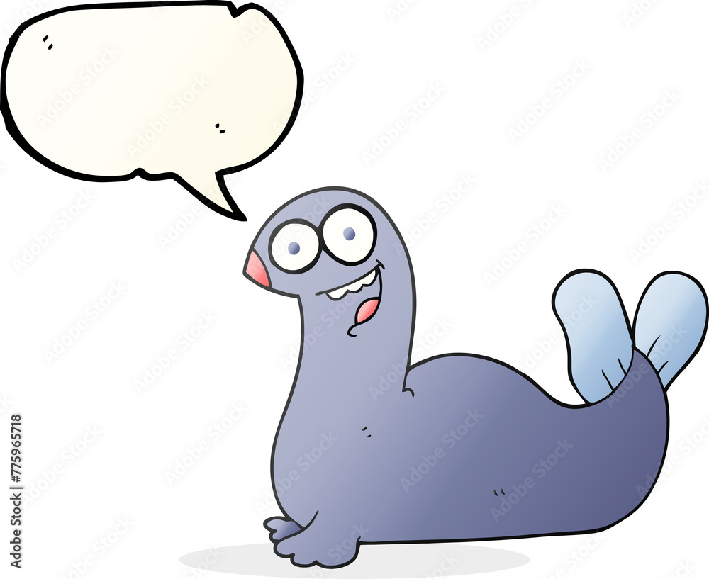 freehand drawn speech bubble cartoon seal freehand drawn speech bubble cartoon seal