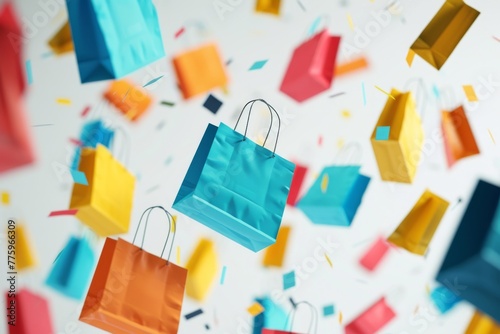 Multicolored shopping bags ...