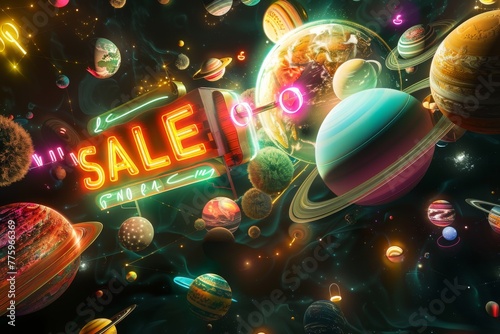 A vibrant 3D illustration f...