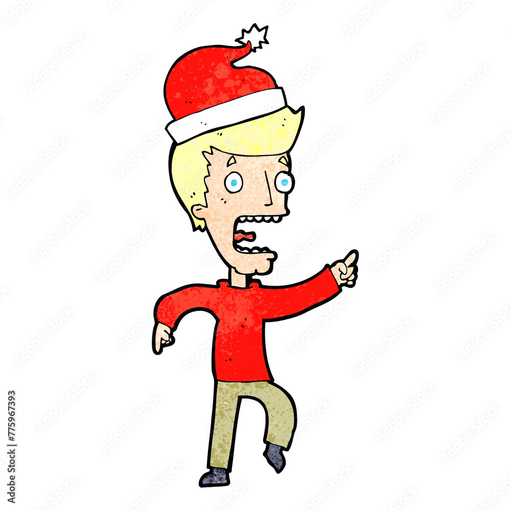 cartoon man getting ready for christmas cartoon man getting ready for christmas