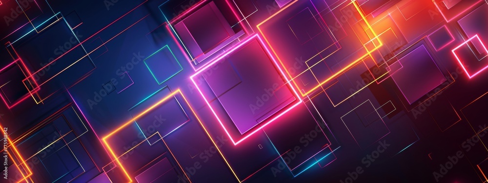 neon geometric one frames , bright studio background neon geometric one frames , bright studio background