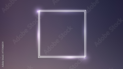 Neon double square frame