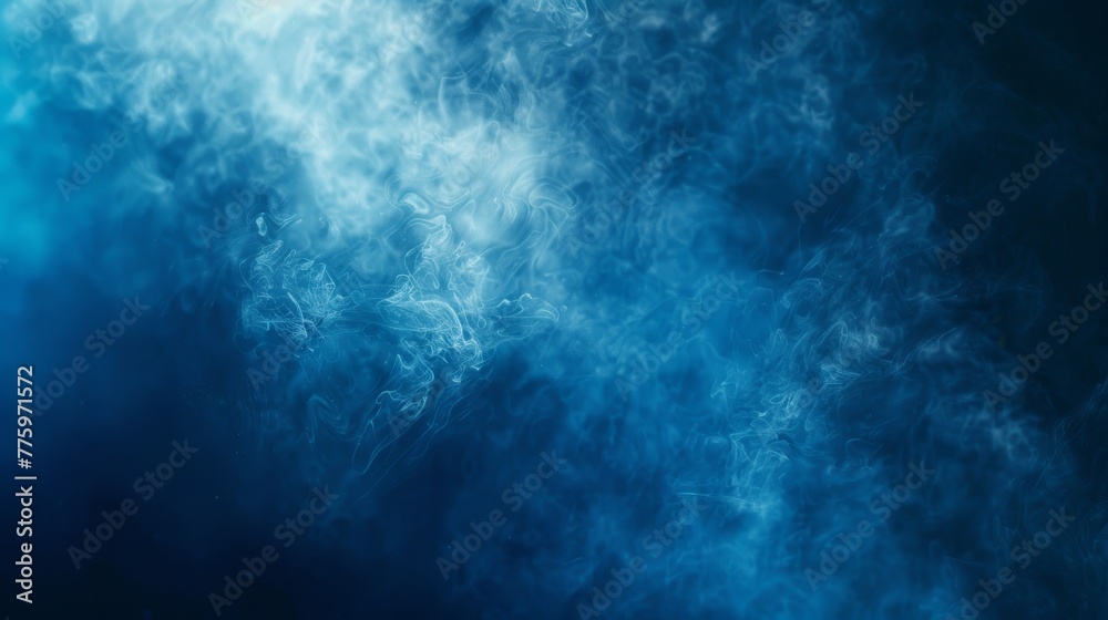 Abstract blue mist wallpaper. Unfocused ambient neon light.