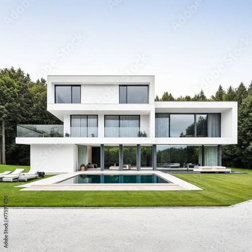 Exterior of a modern house Modern building and architecture