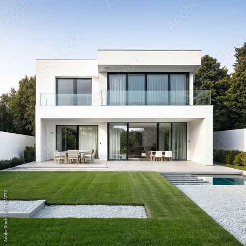 Exterior of a modern house Modern building and architecture