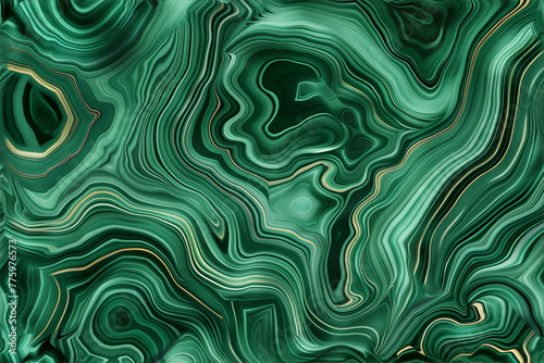 A green and gold patterned rock with a gold border. The pattern is made up of many small lines and curves