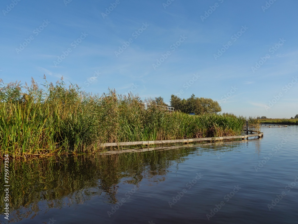 Obraz premium Waterways in Giethoorn, The Netherlands
