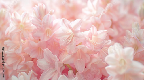 Soft pink Hyacinth, close-up, flower background.