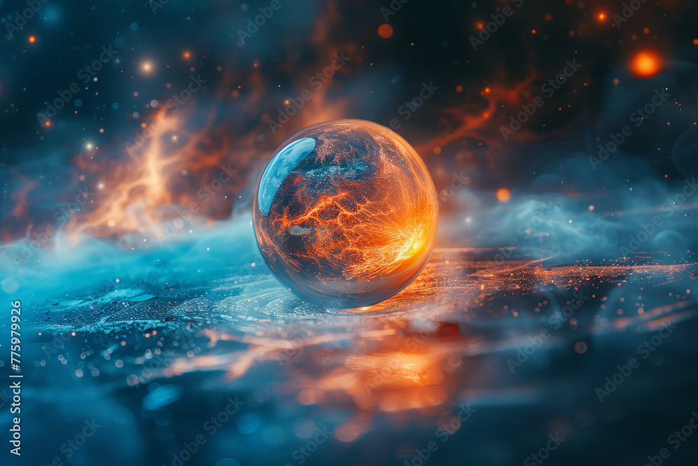 An isolated magical orb contains the universe An isolated magical orb contains the universe