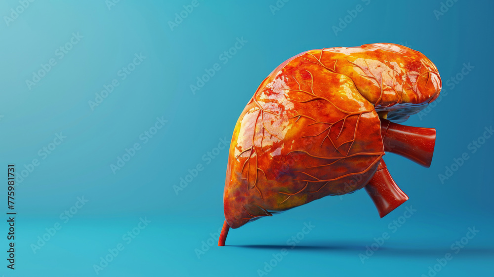 Anatomically correct model of the human liver with detailed vascular ...