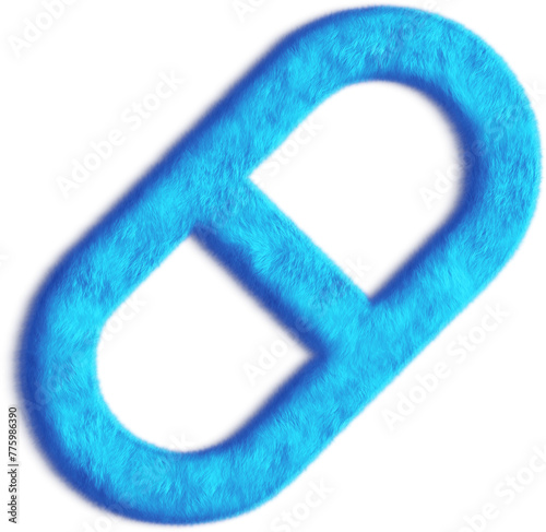 Pill Blue Fluffy Icon