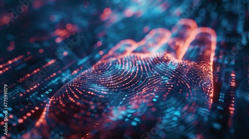 A biometric fingerprint is an important part of digital security.