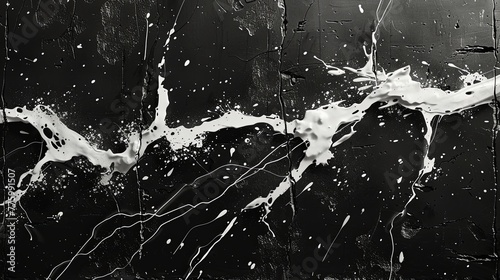 Lightning, graffiti style, black and white lines. Generated AI. 