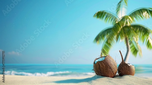 A creative representation of a summer beach scene displayed on a smartphone
