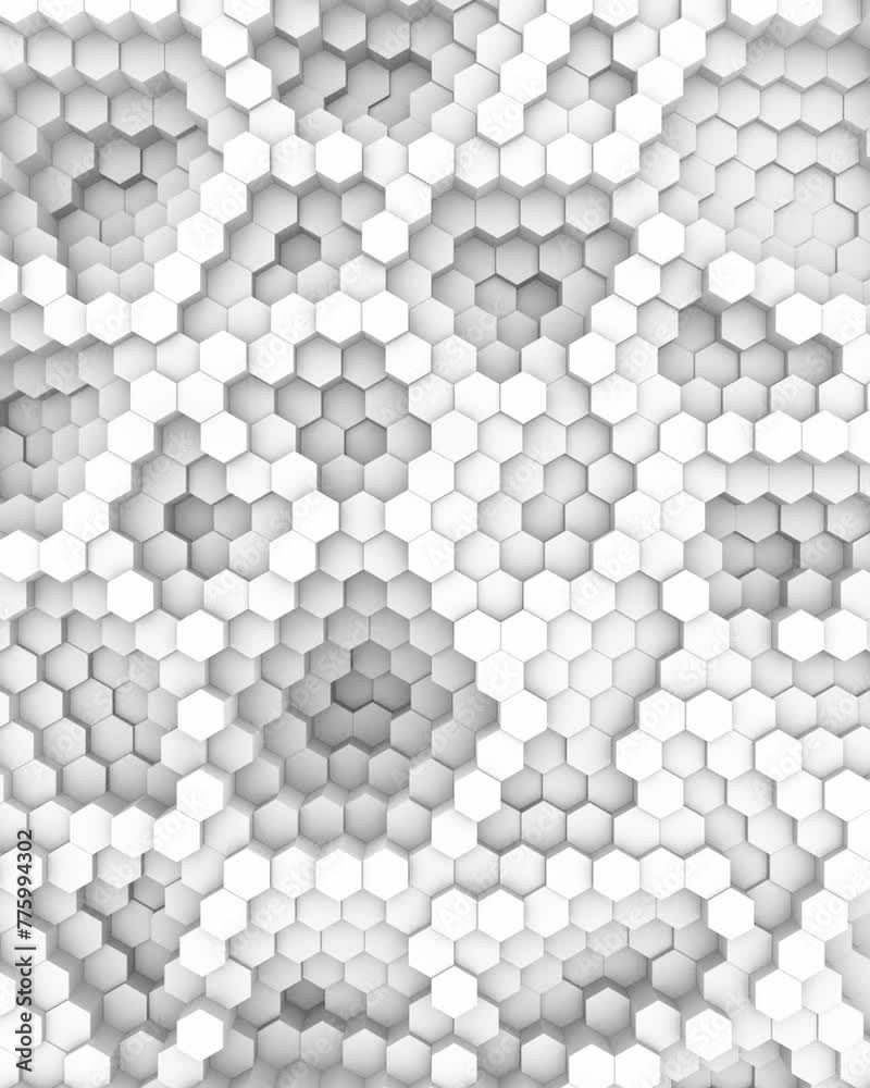 Abstract Hexagon Geometric Surface Loop with with black and white colours. Waving motion with seamless loop in 4:5, vertical instagram format. Abstract Hexagon Geometric Surface Loop with with black and white colours. Waving motion with seamless loop in 4:5, vertical instagram format.