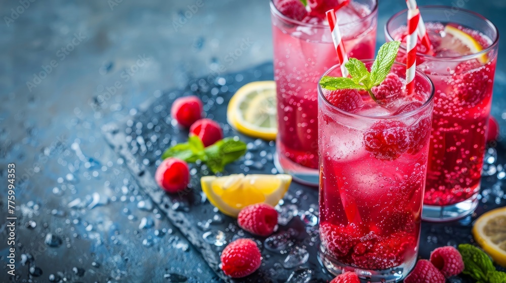 A refreshing cold cocktail or mocktail, perfect for spring or summer A refreshing cold cocktail or mocktail, perfect for spring or summer
