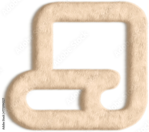 Script Beige Fluffy Icon