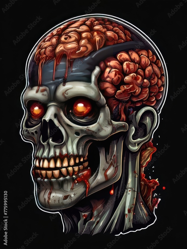 a skull with colorful designs on it is shown in a black background perfect for t-shirt design a skull with colorful designs on it is shown in a black background perfect for t-shirt design