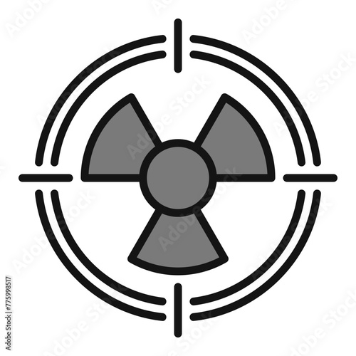 Radiation Aim Goal vector Radioactive Hazard colored icon or symbol