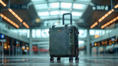 functionality of a modern carry-on suitcase, neatly packed and ready for adventure, against the backdrop of a minimalist airport terminal, in cinematic 8k resolution.