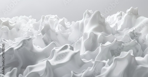 minimalist 3d foam, vray, soft focus, grey background 
 photo