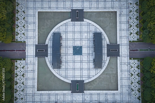 Canvas Print Aerial view of the modern building in Shanghai, China