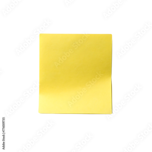 sticky note with shadow isolated on transparent background