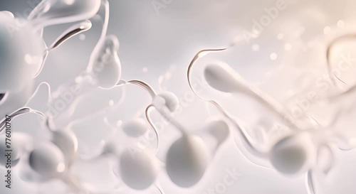 Sperm cells on a light background. photo