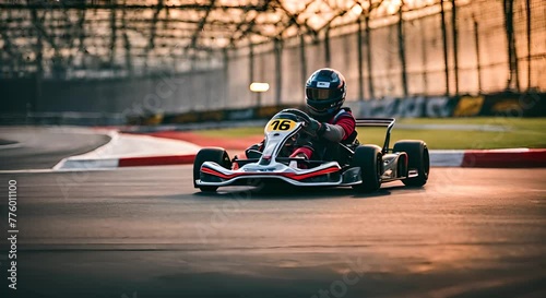 Kart in a karting race. photo
