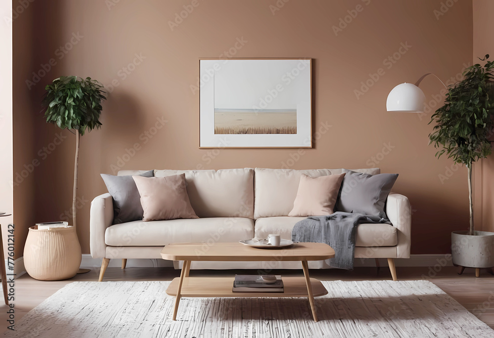 Frame mockup, ISO A paper size. Living room poster mockup. Interior mockup with house white background. Modern interior design. 3D render Frame mockup, ISO A paper size. Living room poster mockup. Interior mockup with house white background. Modern interior design. 3D render