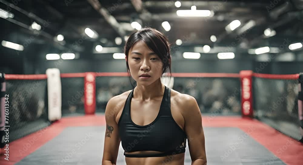 Martial arts fighter woman. Martial arts fighter woman.