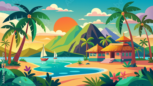 Natural scenery and svg file
