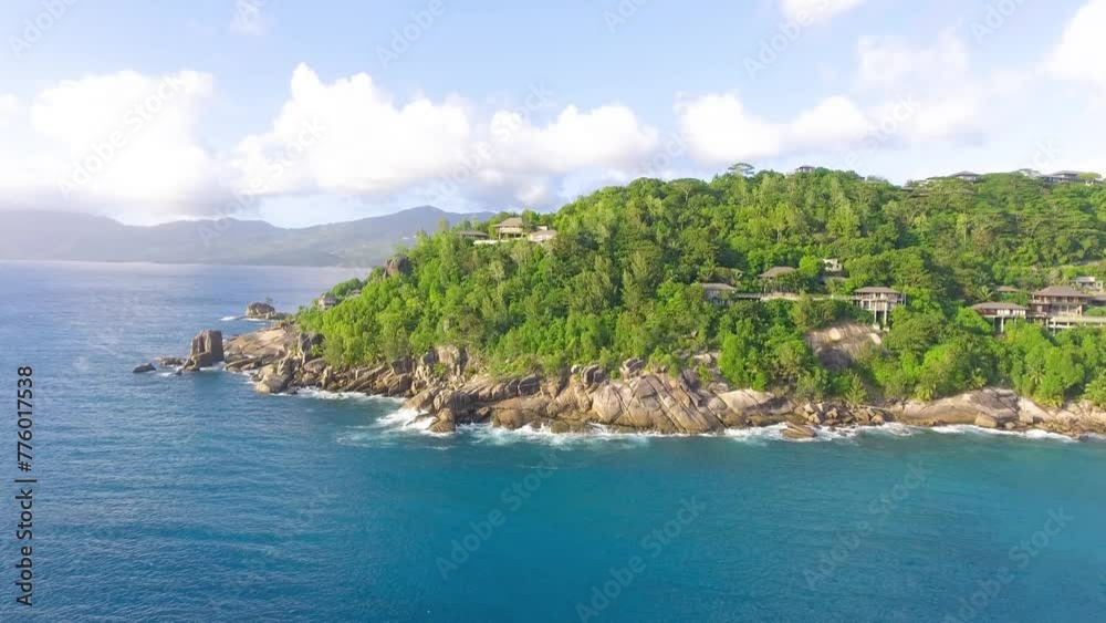 Anse La Liberte' in Mahe', Seychelles. Amazing aerial view from drone Anse La Liberte' in Mahe', Seychelles. Amazing aerial view from drone