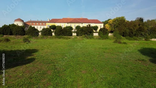 Aerial video of a castle in Hungary, Amadee-Bajzaath-Pappenheim Chateau photo