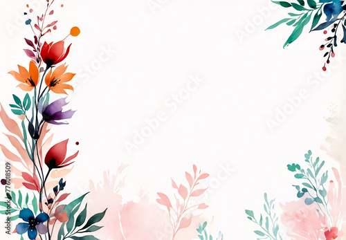 Wallpaper Mural colorful abstract flowers watercolor, watercolor background, floral pattern for wallpaper Torontodigital.ca
