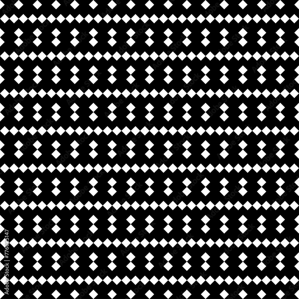 Seamless pattern. Squares illustration. Checks ornament. Rhombuses backdrop. Ethnic motif. Diamonds background. Digital paper, textile print, web design, abstract. Tiles wallpaper. Vector artwork
