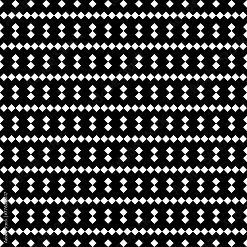Seamless pattern. Squares illustration. Checks ornament. Rhombuses backdrop. Ethnic motif. Diamonds background. Digital paper, textile print, web design, abstract. Tiles wallpaper. Vector artwork