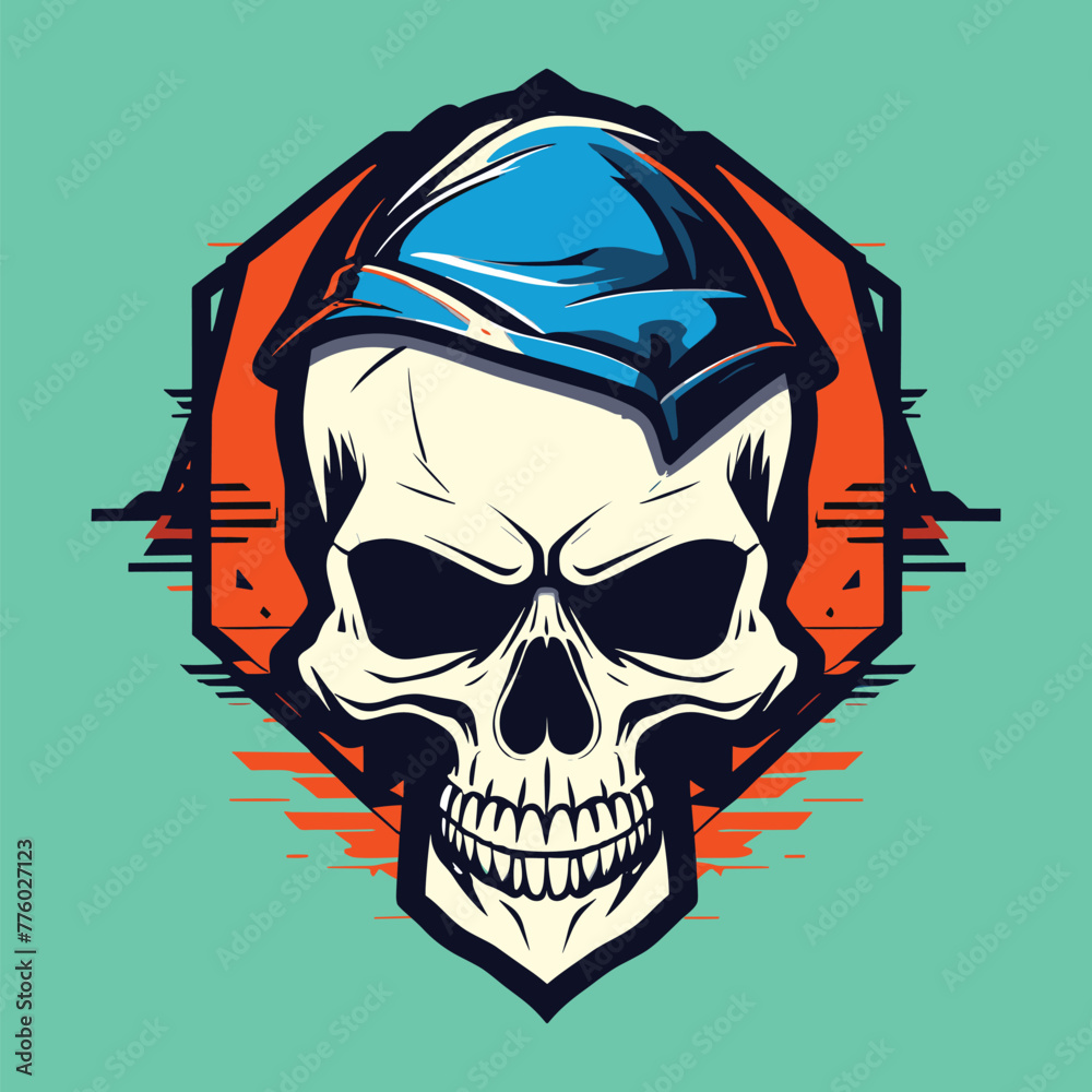detective head skull vector art for shirt