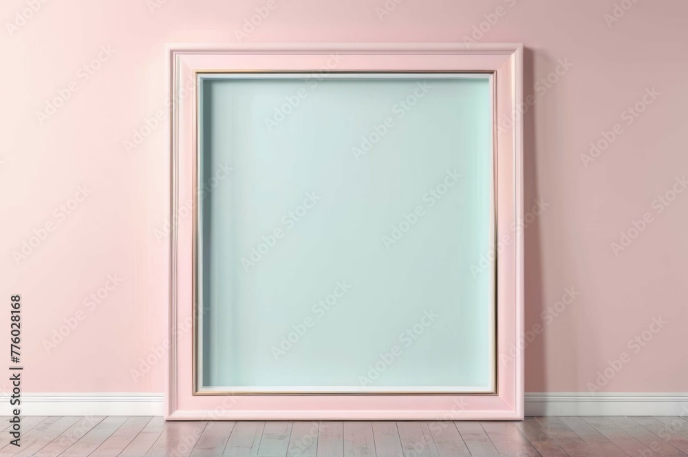 Pink Room With White Frame on Wall mockup Pink Room With White Frame on Wall mockup