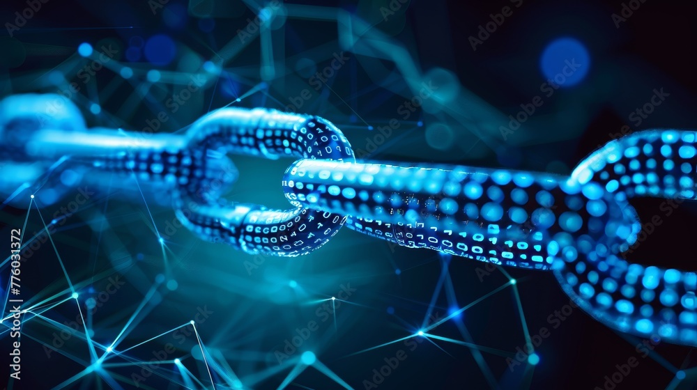 Blockchain technology for secure health data storage AI generated illustration Blockchain technology for secure health data storage AI generated illustration