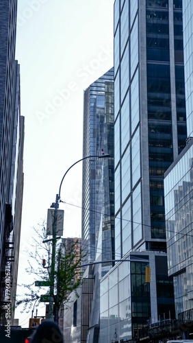 Low angle shot of tall buildings in the city