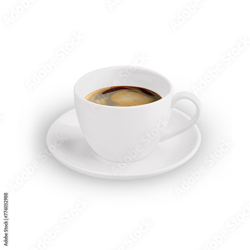 Cup Coffee on white background