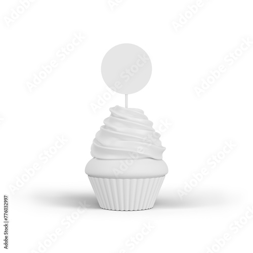 Cupcake on white background